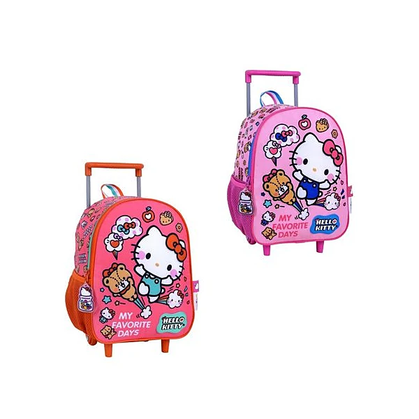 Mochila 12" con carro hello kitty dias favoritos wabro
