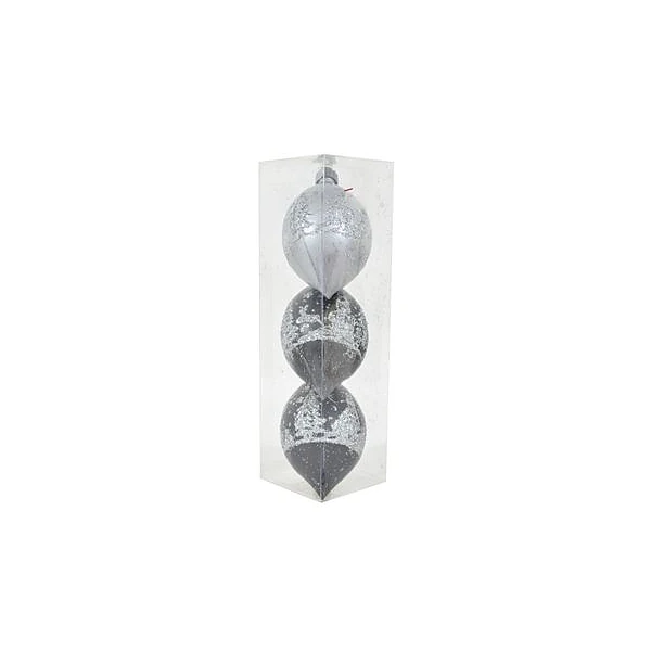 Adorno ovulo maiten con glitter 9 cm caja x3 unidades