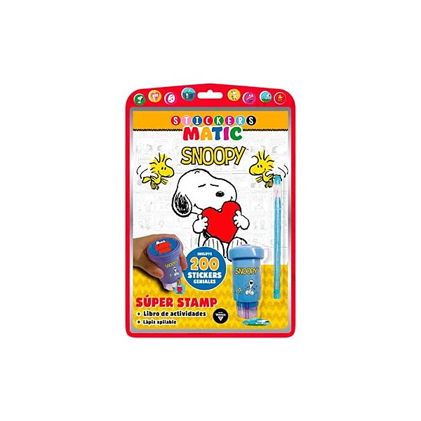 Libro de actividades con stickers matic snoopy en blister 20.5x30 cm