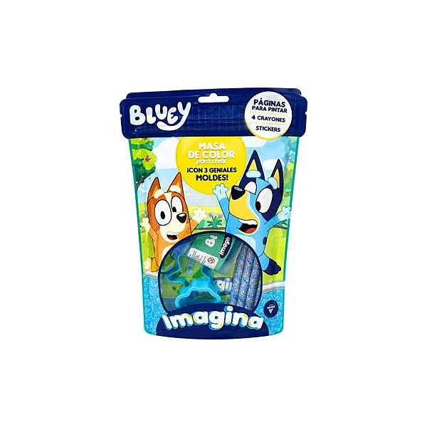 Libro para pintar con masa imagina Bluey en blister 15x24 cm