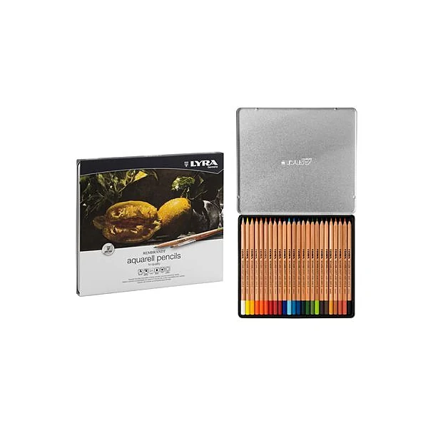 Lápiz de color largo acuarelable rembrandt caja x24 lyra