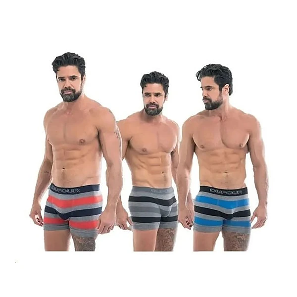 Boxer corto tricolor sin costura microfibra dufour