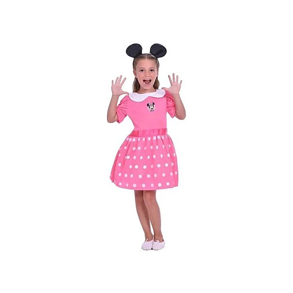 Disfraz minnie rosa talle 1 5/6 años