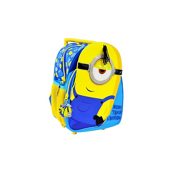 Mochila 12" con carro minions neoprene wabro