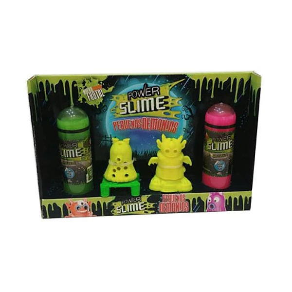 Pequeños demonios, 2 muñecos, power slime fluo