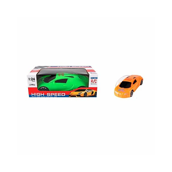 Auto a radio control en caja 17x6x10.5 cm