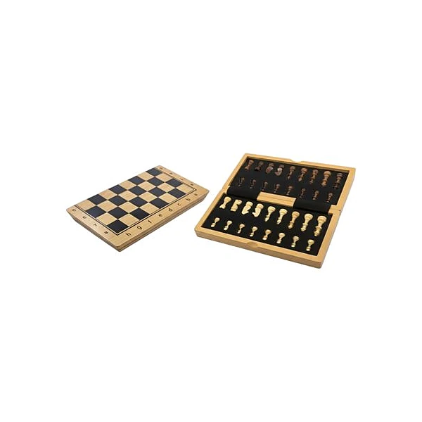 Juego de ajedrez de madera magnetico 29x29x2.5 cm