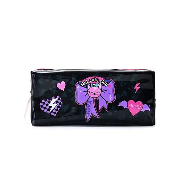 Cartuchera 1 cierre gothic not cute 20x8.5x6 cm Skora