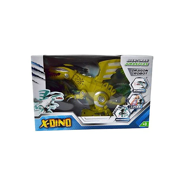 Dinosaurio con luz y sonido en caja 31x19.5x10 cm