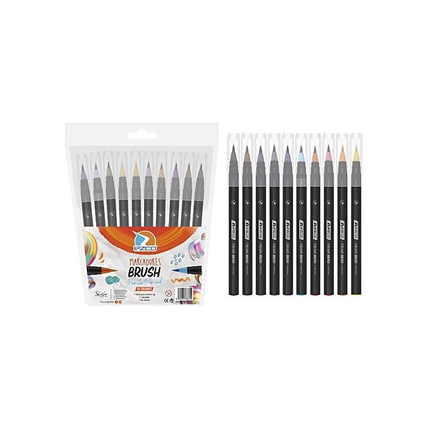 Marcador punta pincel acuarelable x10 Ezco