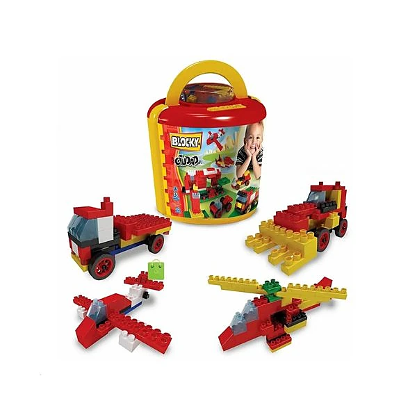Bloques en balde ciudad 100pzs 20x24 cm Blocky