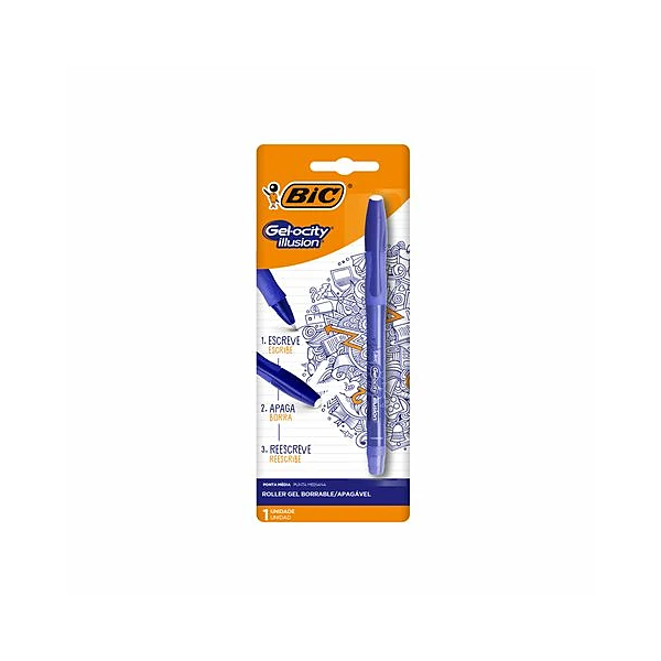 Bolígrafo borrable gelocity azul x1 BIC