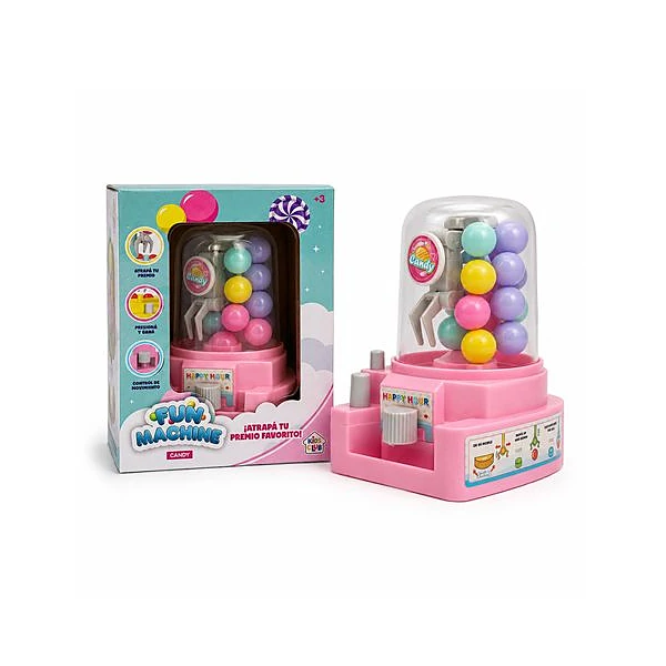 Maquina agarra pelotas candy en caja 12x13x10 cm