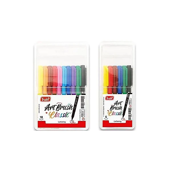 Marcador punta pincel classic art brush caja x6 trabi -