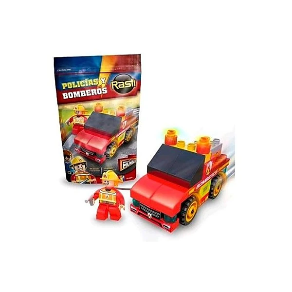 Bloques bomberos 44pzs en blister 15x25 cm Rasti