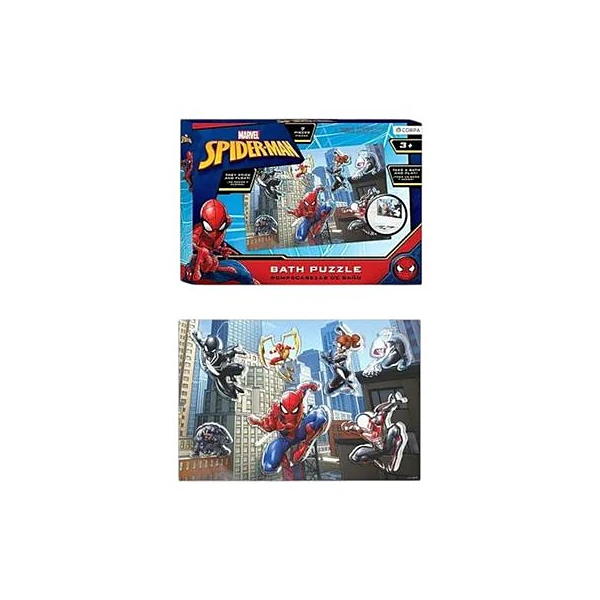 Puzzle de baño Spiderman 7pzs en caja 32.5x23x4.5 cm