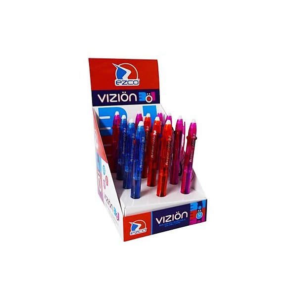 Bolígrafo borrable 3 colores vizion 3.1 0.7 mm caja x12 Ezco