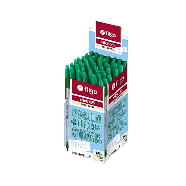 Bolígrafo 0.7 mm stick 025/026 fine caja x50 Filgo - bp-