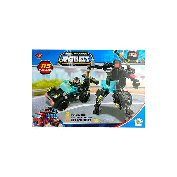 Bloques auto robot 115 piezas en caja 22x15x5 cm