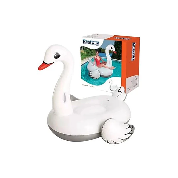 Cisne gris grande inflable 196x174 cm bestway
