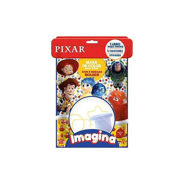 Libro para pintar con masa imagina pixar en blister 15x24 cm