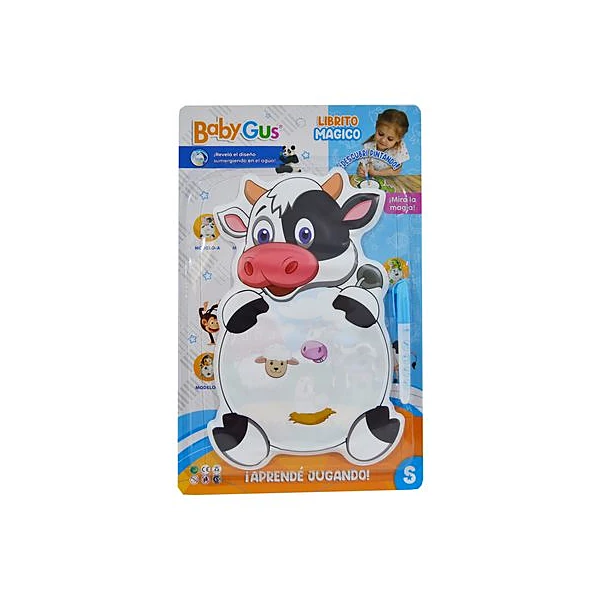 Libro mágico vaca para pintar en agua en blister 42x26 cm