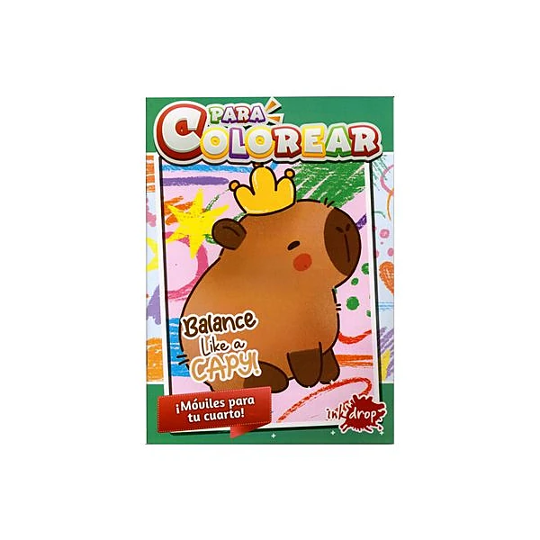Libro para colorear capibara 20x27.5 cm inkdrop