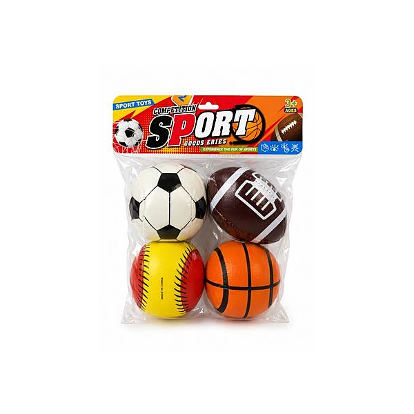 Pelota soft 5 cm x4 en bolsa