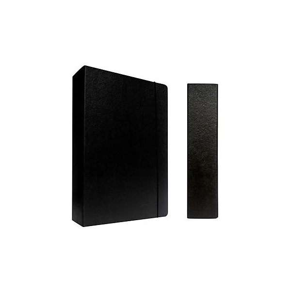 Caja de archivo con elastico 8 cm fibra negra fibracap