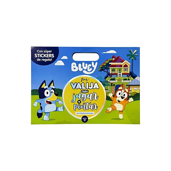Libro mi valija para jugar y pintar Bluey 30x22
