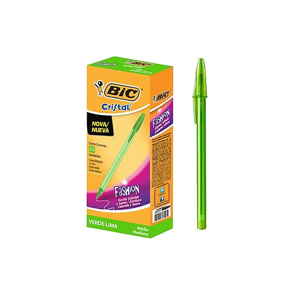 Bolígrafo cristal fashion shimmers caja x25 BIC