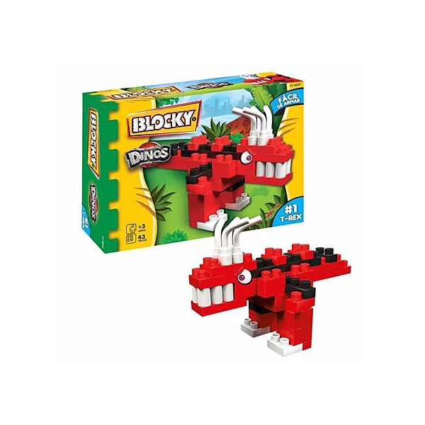 Bloques Blocky mini dinos 43pzs en caja 17x12.5