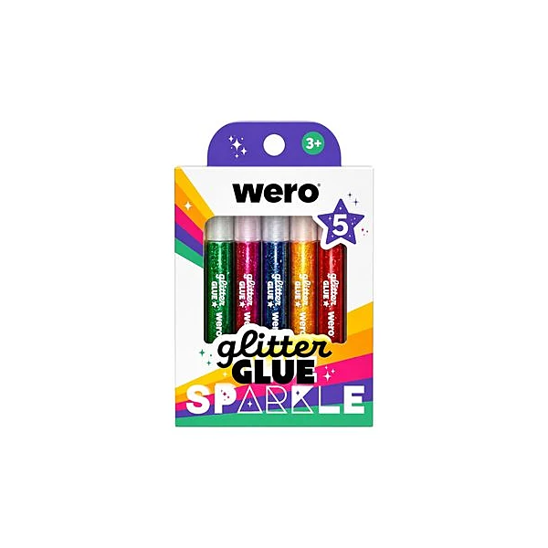 Adhesivo con glitter sparkle caja x5 Wero