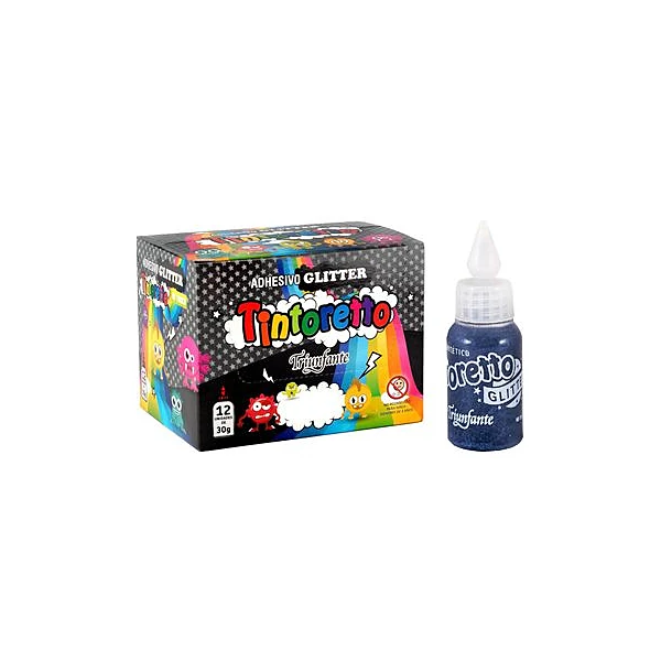 Adhesivo sintetico con glitter 30 g caja x12 Tintoretto