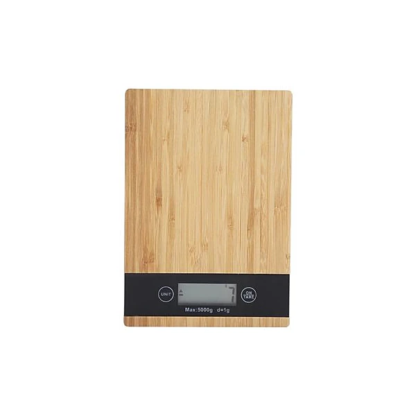 Balanza de cocina simil bambu 15x22 cm hasta 5kgs