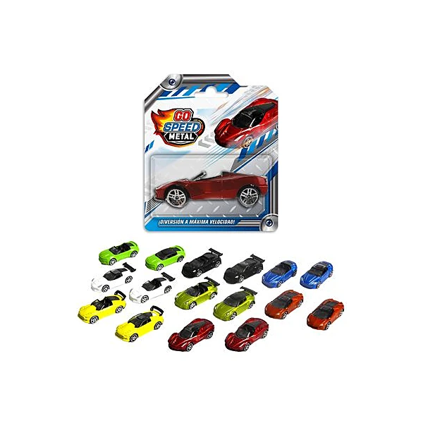 Auto de colección metal 6.5 cm blister 11.5x13.5 cm