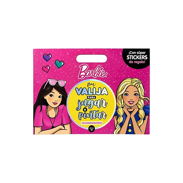 Libro mi valija para jugar y pintar Barbie 30x22 cm