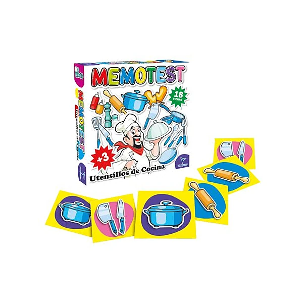 Juego de memoria utensillos de cocina en caja 19x20 cm -