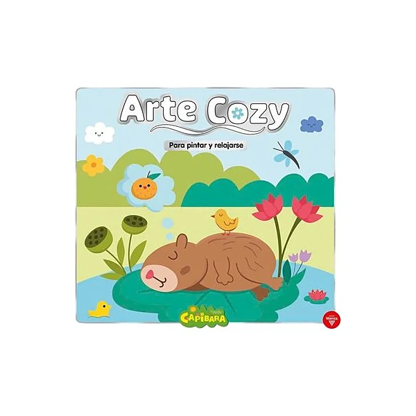 Libro para pintar arte cozy capibara edicion 2 24x22 cm