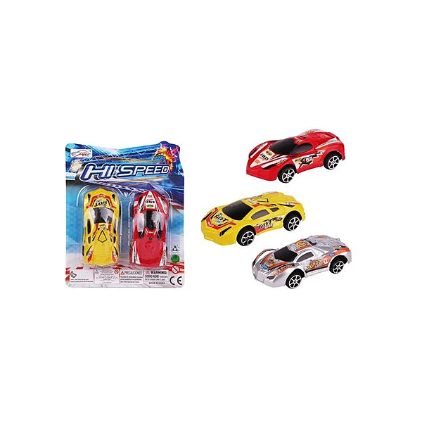 Autos 9 cm x2 unidades en blister 14x17 cm