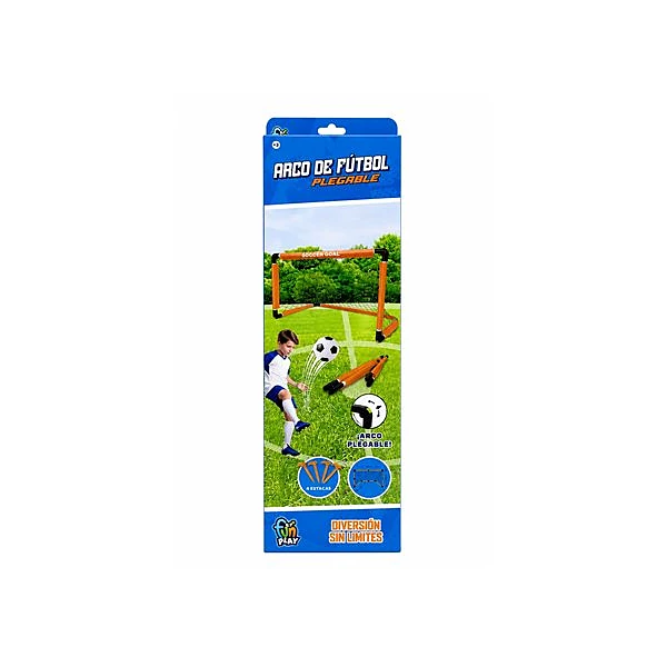Arco de fútbol plegable armado 48x48x64 cm en caja