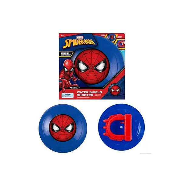 Escudo lanza agua Spiderman en caja 22x22x7 cm x1