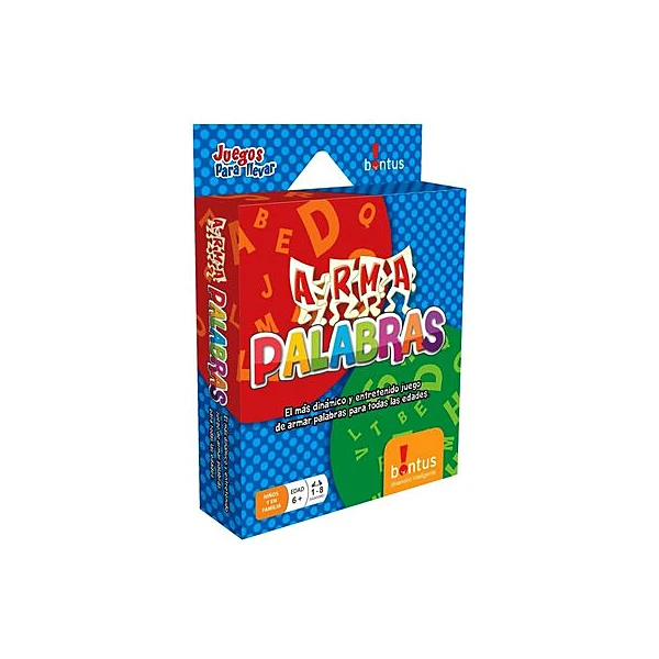 Juego de cartas arma palabras en caja 13.5x18.5 cm