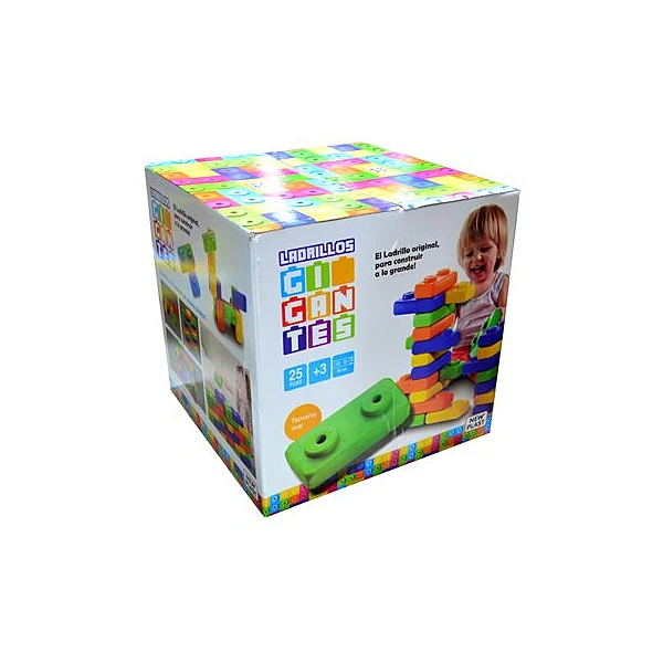 Bloques gigantes 25 piezas en caja 40x40x40 cm new plast
