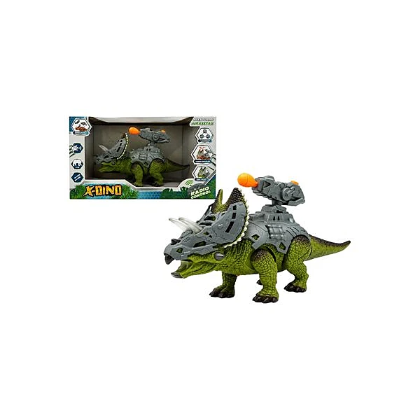 Dinosaurio a radio control con luces en caja 34x24x11 cm