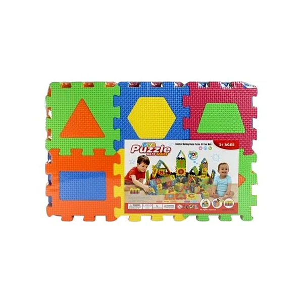 Puzzle encastre eva formas 36 piezas de 8 mm 9x9 cm