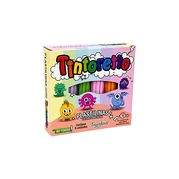 Plastilina pastel 20 g caja x6 unidades Tintoretto