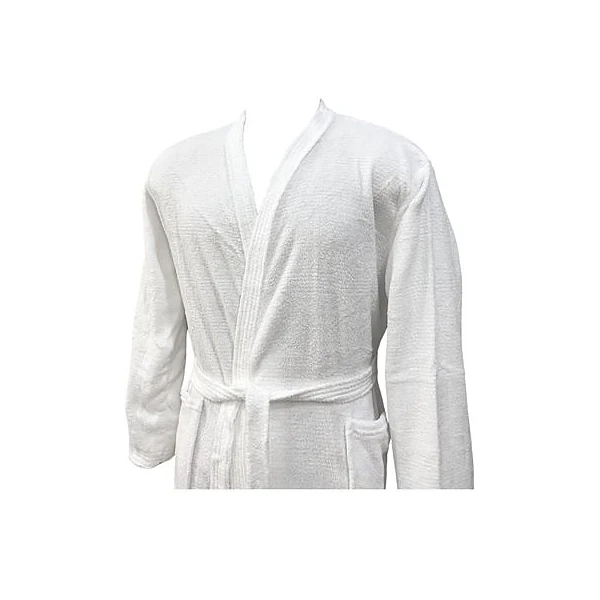 Bata de baño microfibra talle l (128x56x105 cm) blanco paris