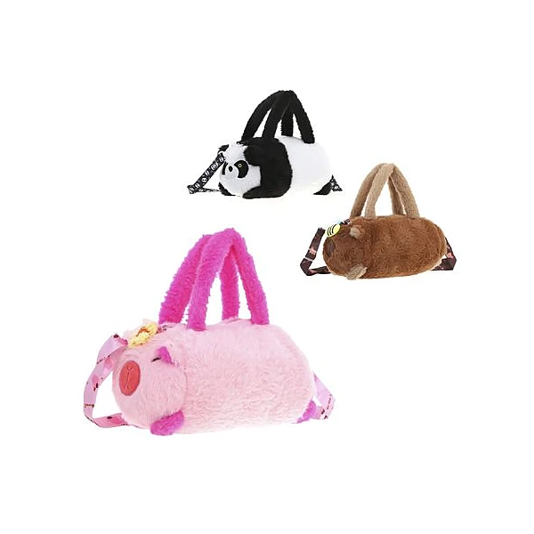 Cartera infantil peluche animal 14x20x15 cm x unidad modelos surtidos Trendy