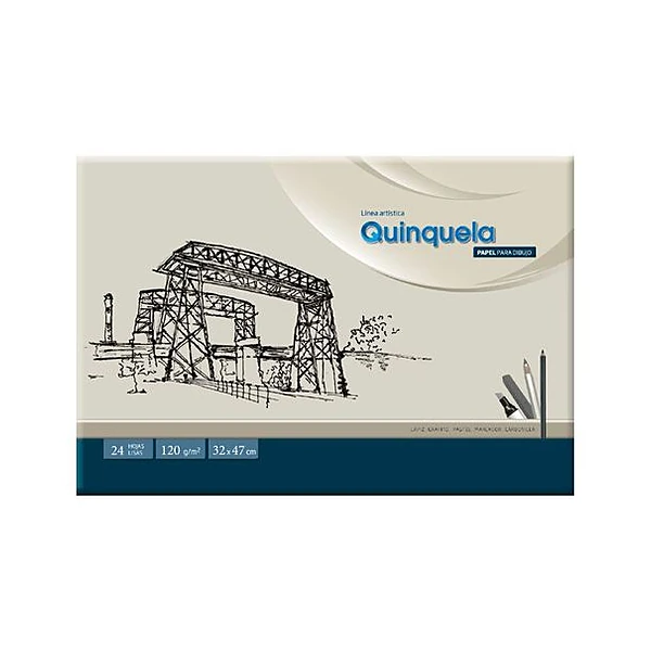 Block de dibujo 32x47 cm blanco 24 hojas quinquela 102798